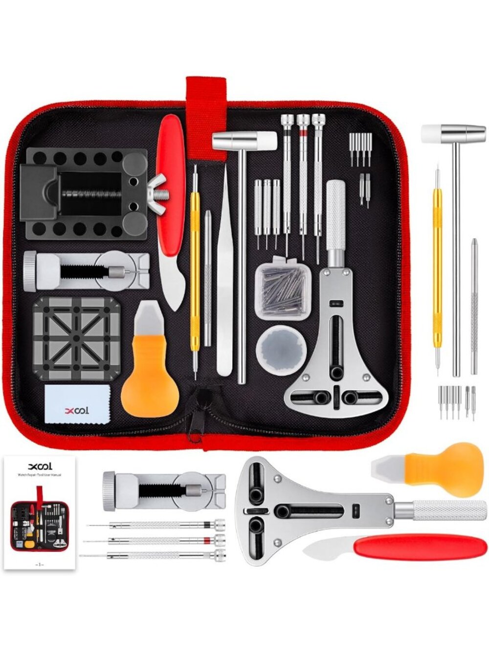 151 PCS Professional Watch Repair Tool Kit - Battery Change, Case Opener & More!